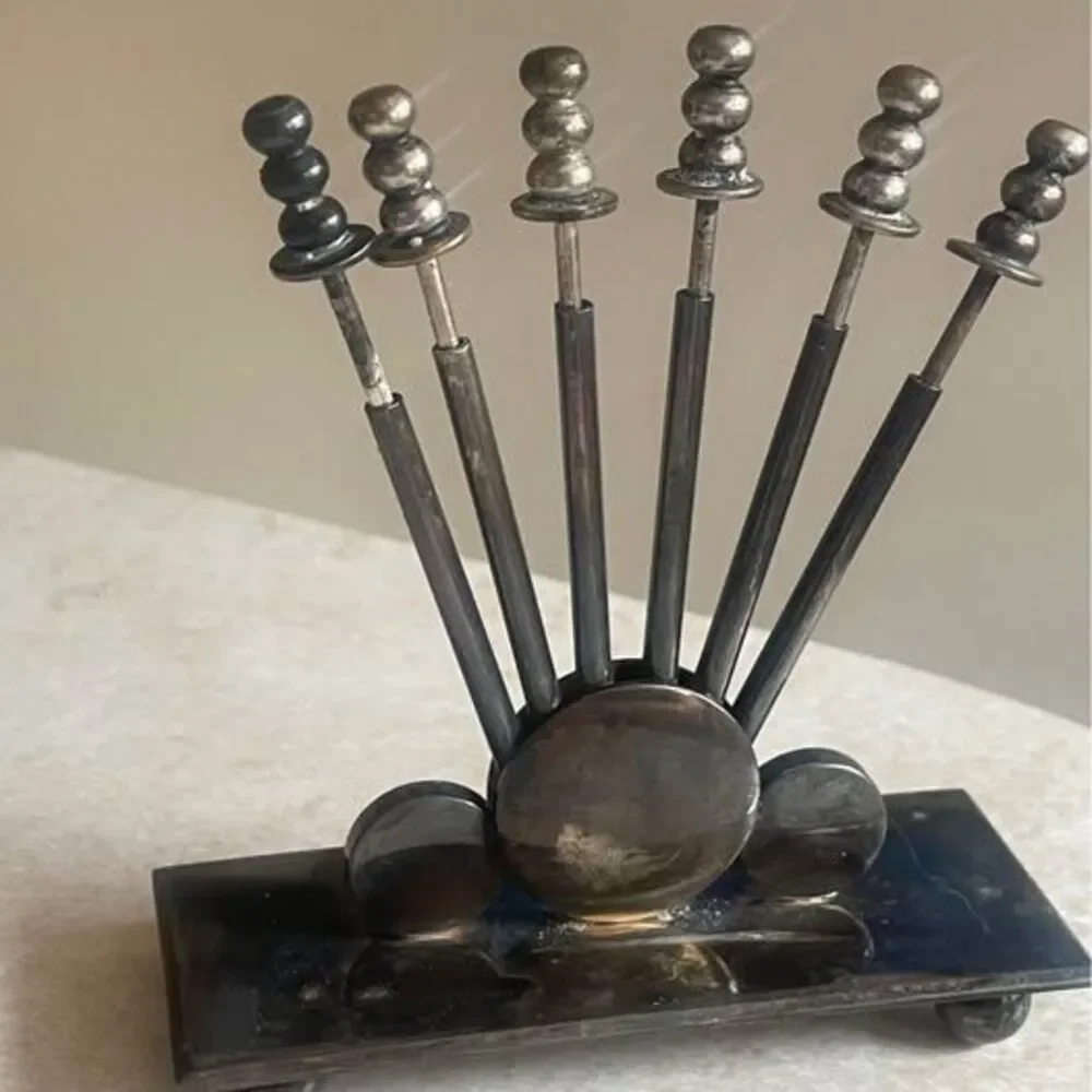 Emerl cocktail pick art deco set